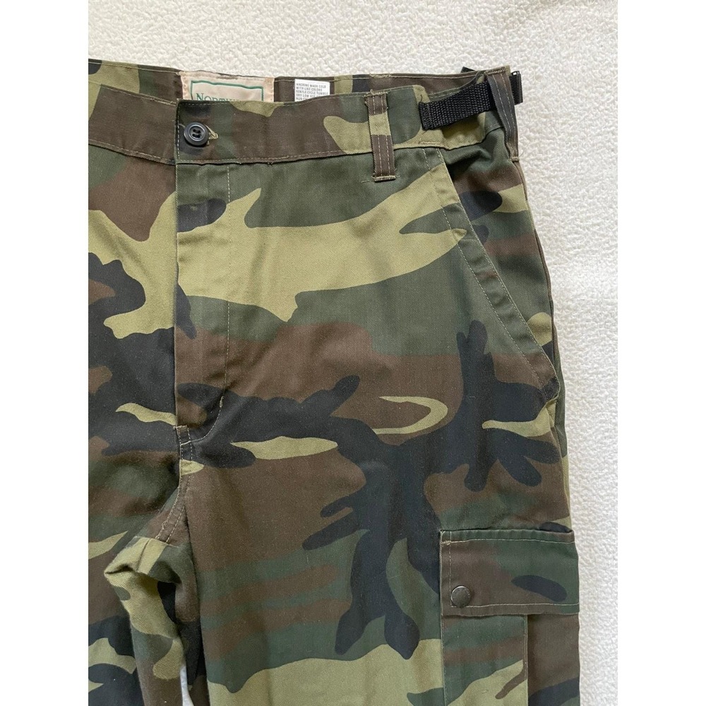 Vintage 90s Northwest Territory Mens Large Cargo Pants Woodland Camo Adj Waist - Picture 14 of 16